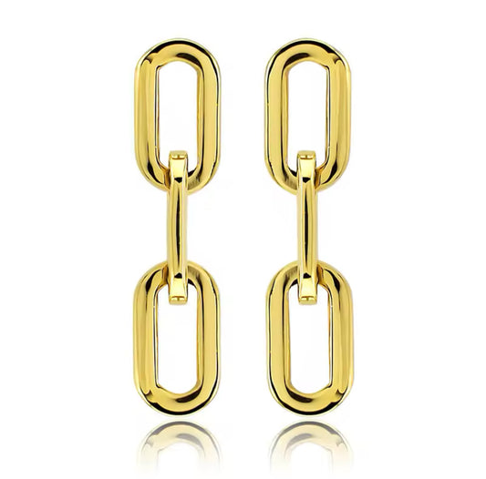 Stainless Steel Link Earrings | Erika Williner Designs