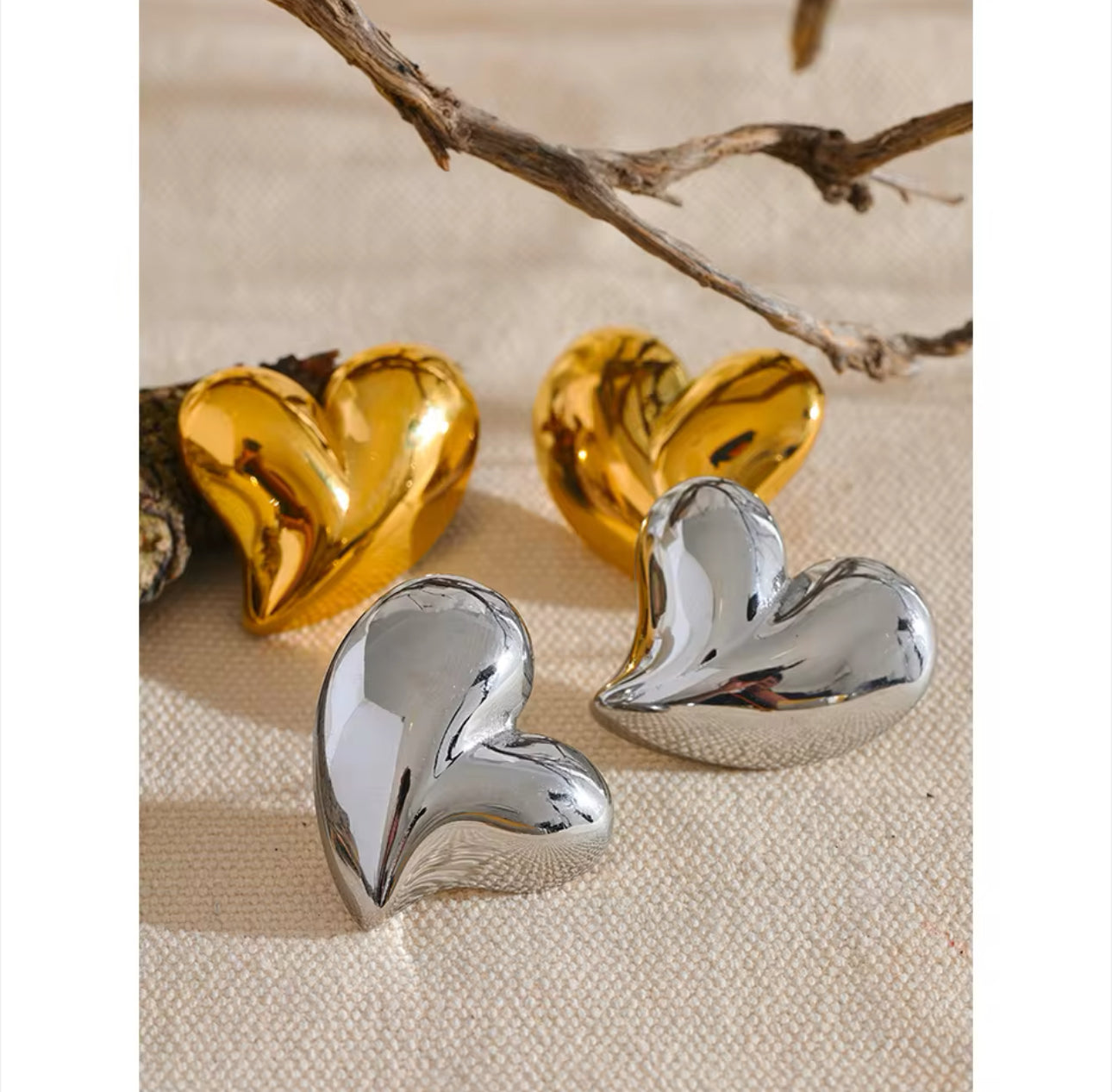 Solid Heart Stud Earrings | Erika Williner Designs