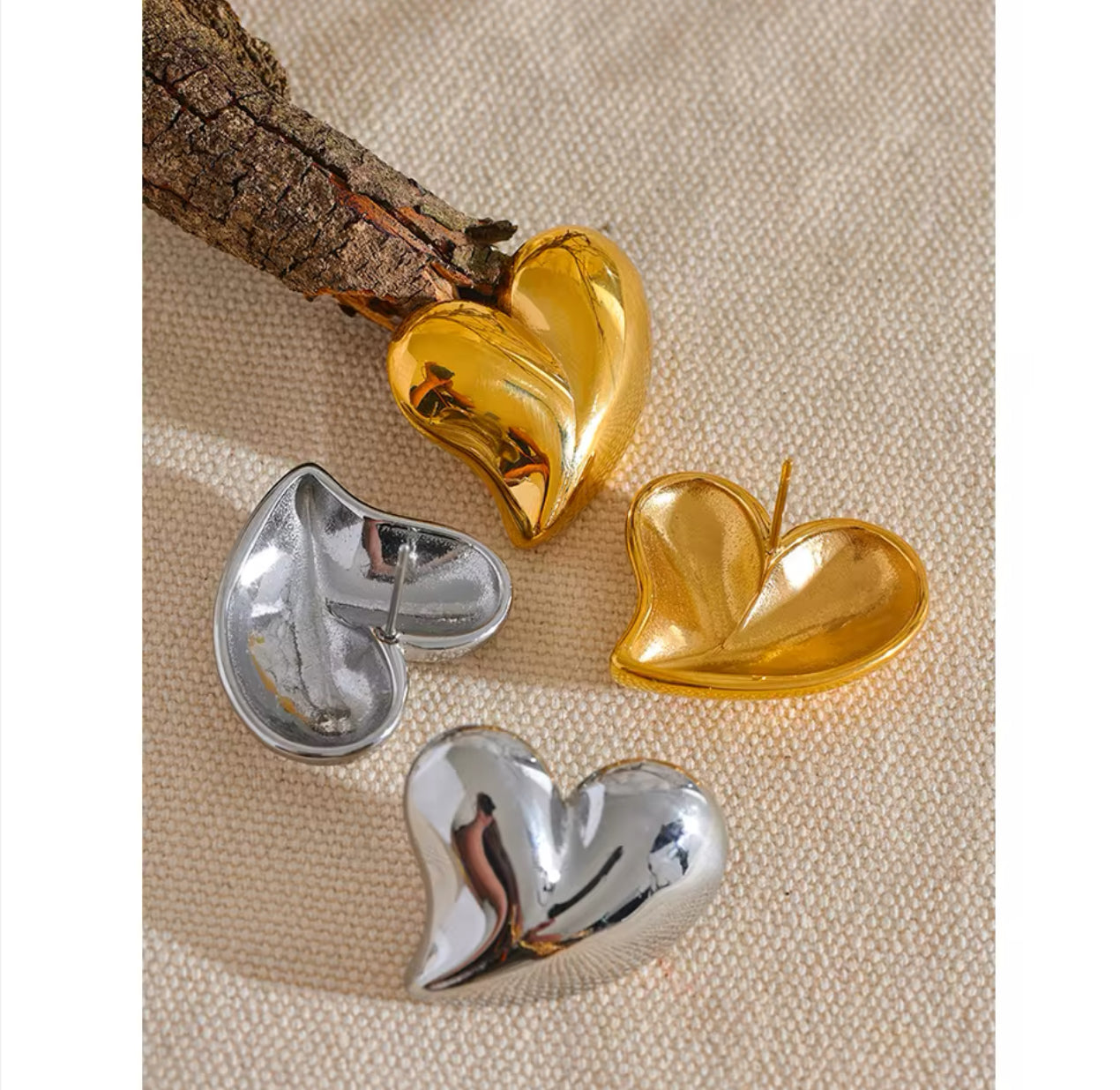 Solid Heart Stud Earrings | Erika Williner Designs