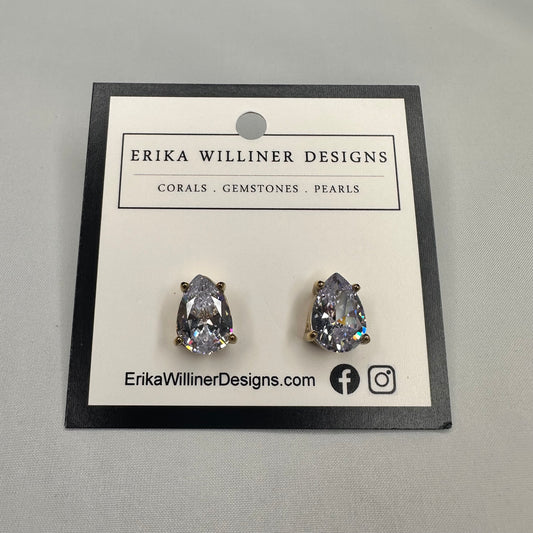 Teardrop Earrings Studs | Erika Williner Designs