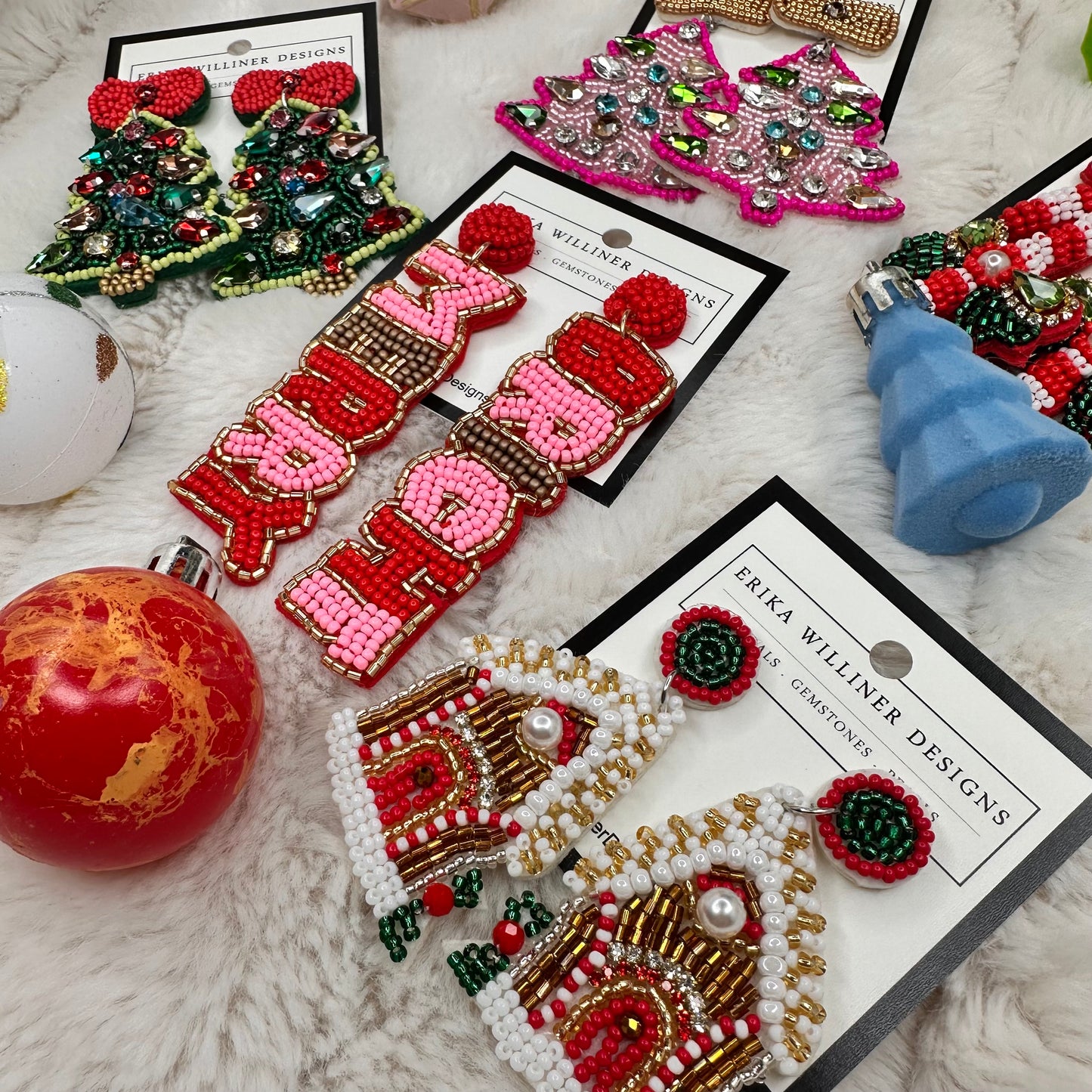 Holiday Collection Beaded Earrings | Erika Williner Designs