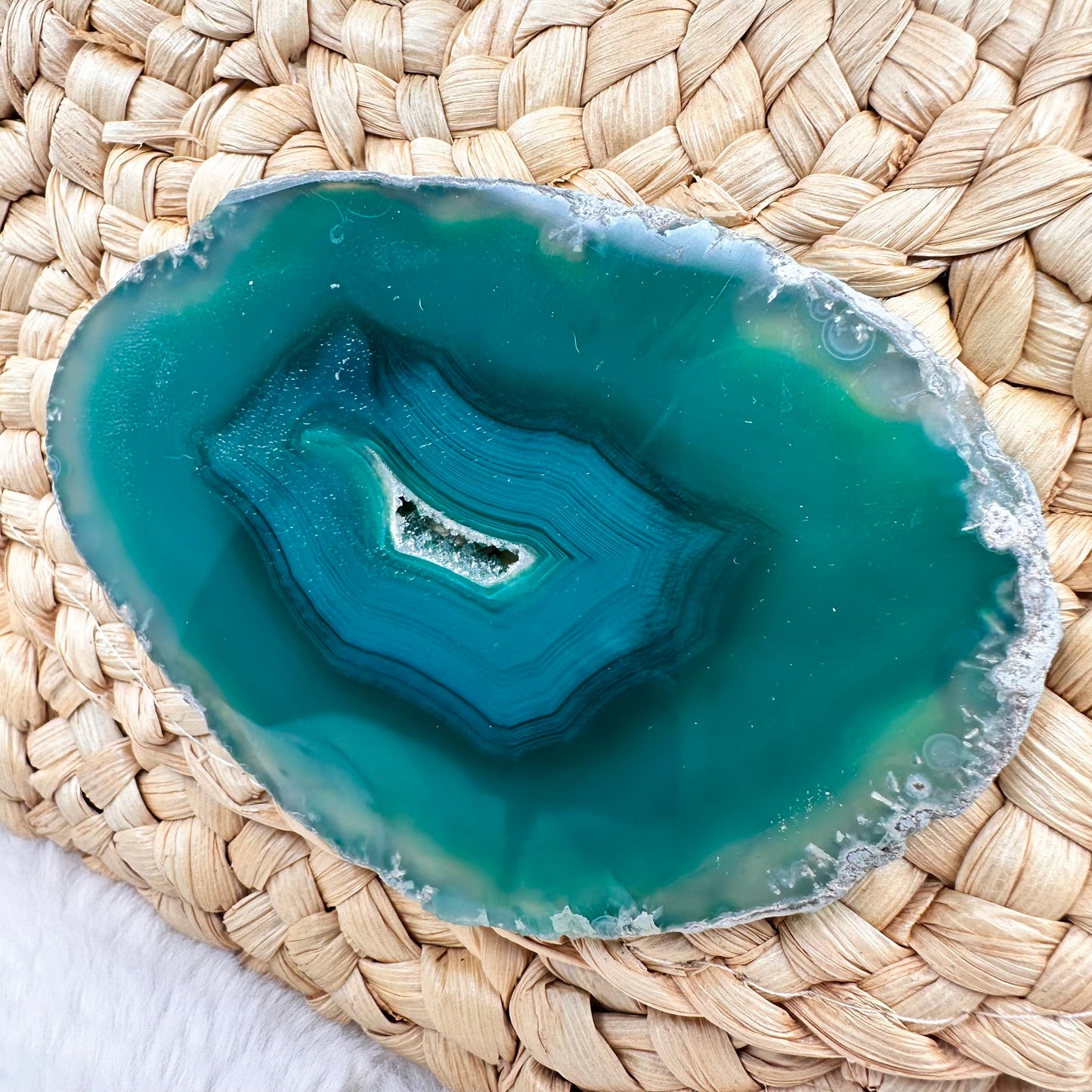 Clutch with One of a kind Green Agate | Erika Williner Designs