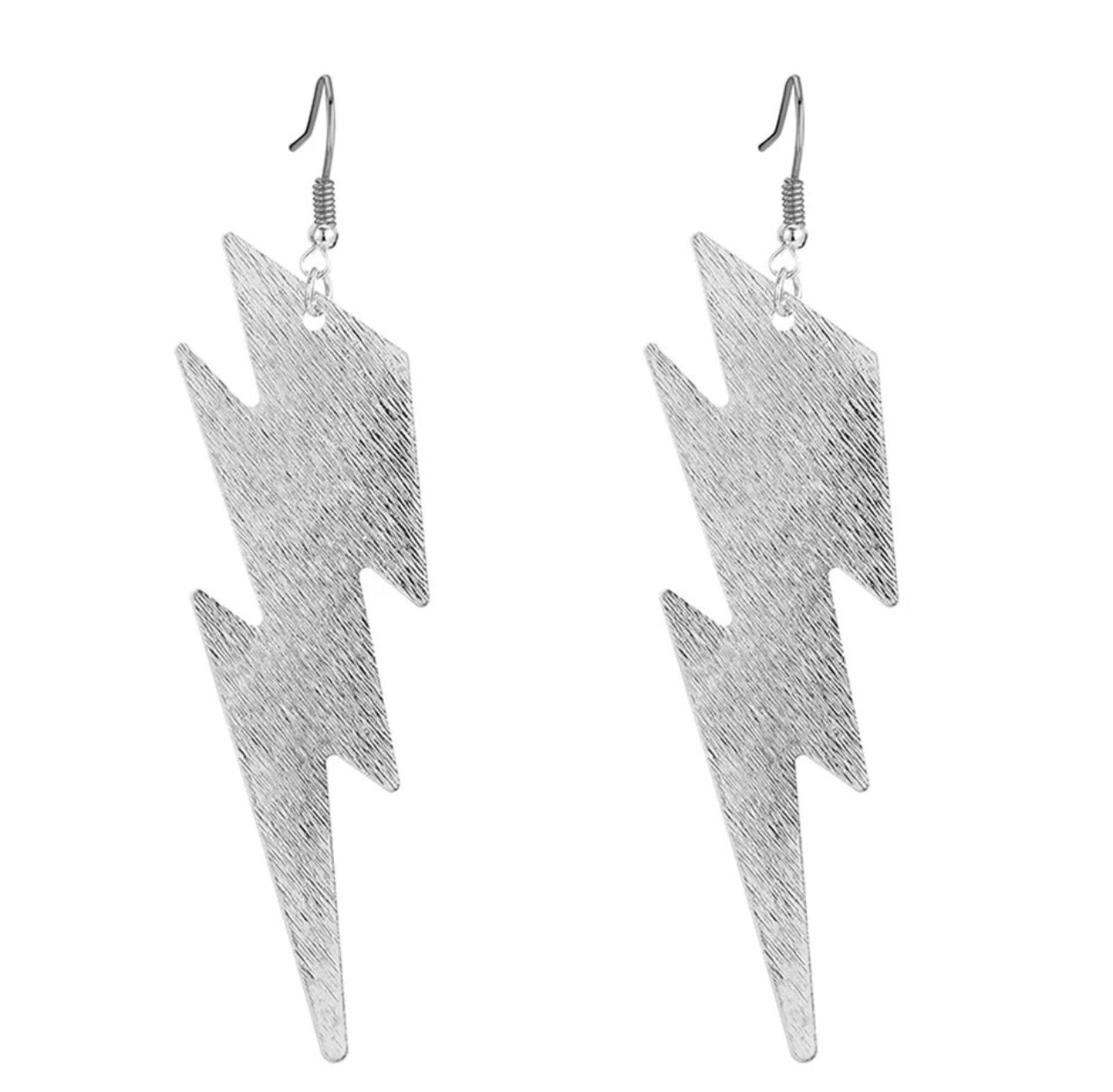 Metal Lighting Bolt Earrings | Erika Williner Designs