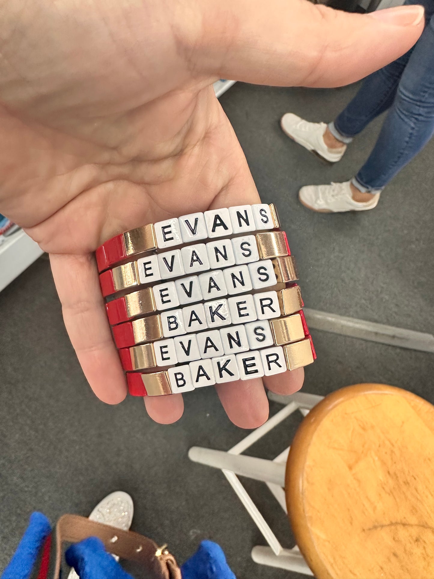 Tampa Bay Buccaneers Enamel Game Day Word Fan Bracelet 400-12 | Erika Williner Designs