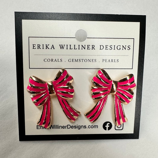 Pink Enamel Earrings | Erika Williner Designs