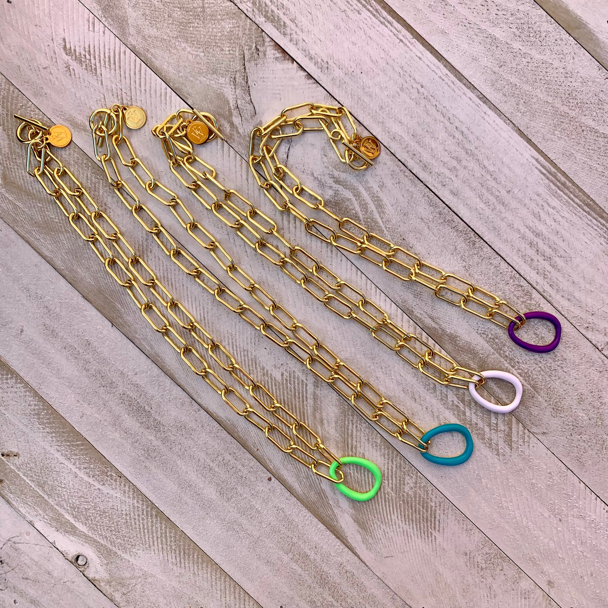 Paper Clip Chain Necklace with a Twist