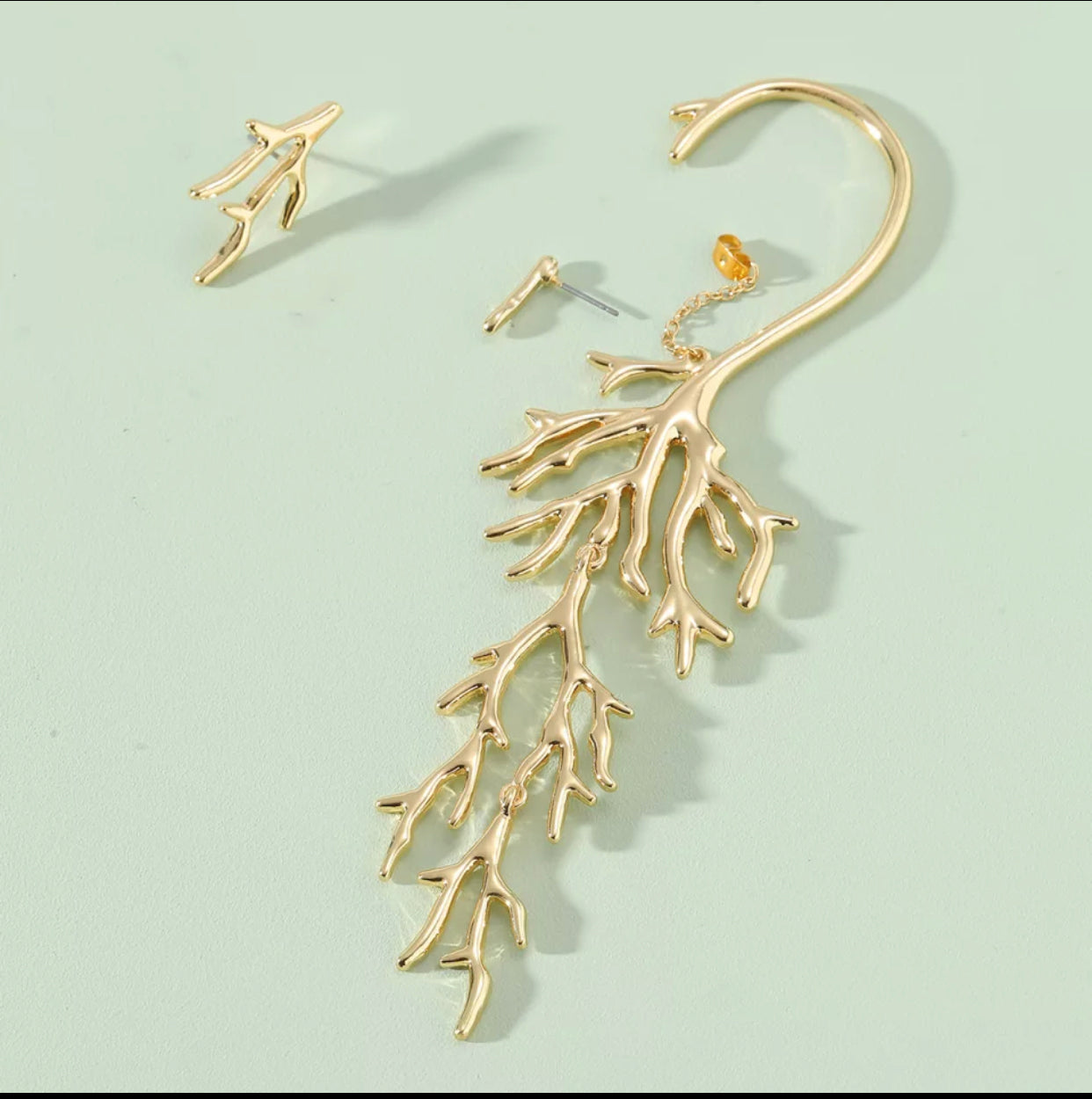 Sweet Coral Gold outlets Tone Earrings