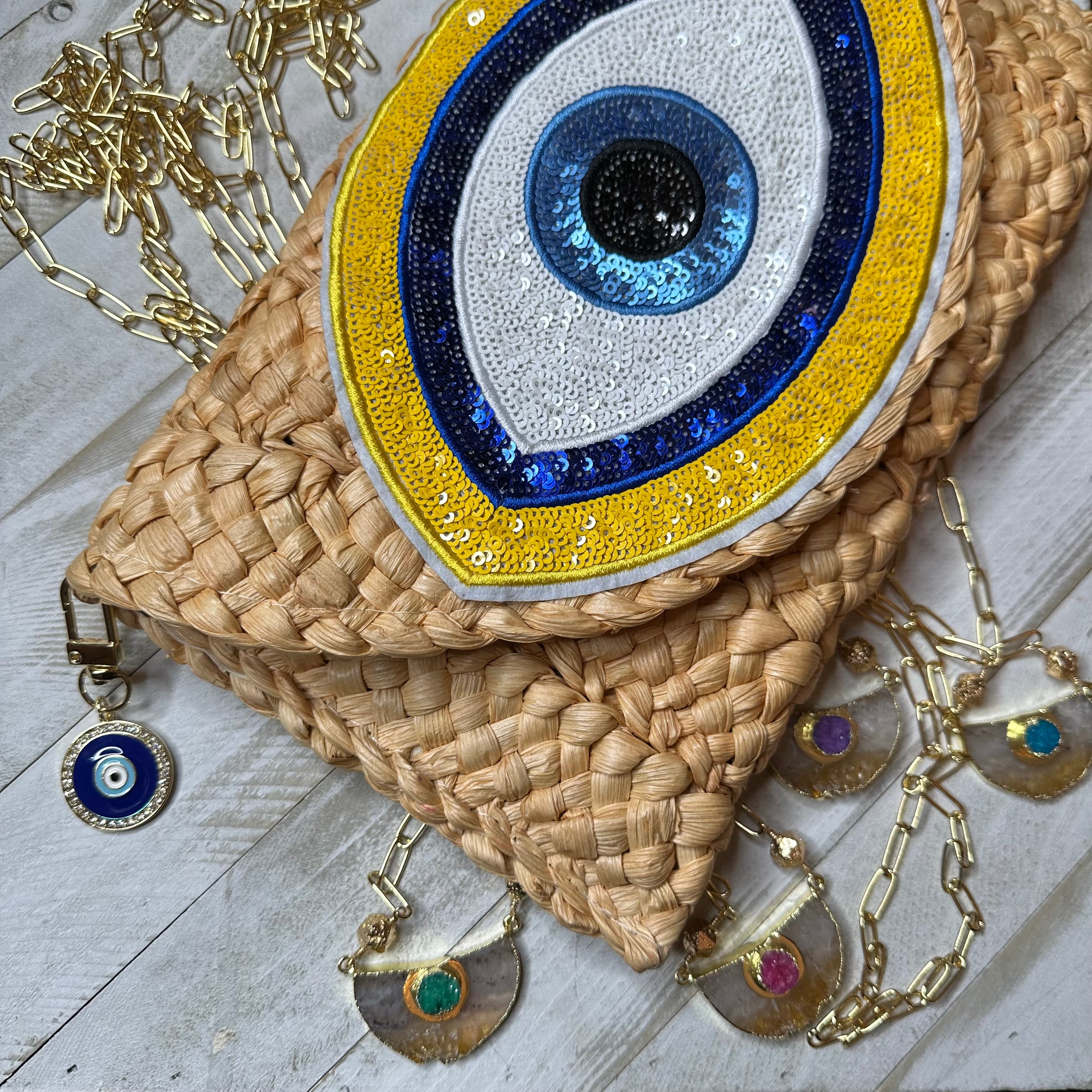 Evil Eye Sequin Clutch 510 Erika Williner Designs